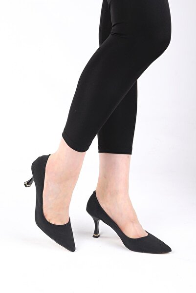 layki Sirella Shiny Black High Heeled Shoes