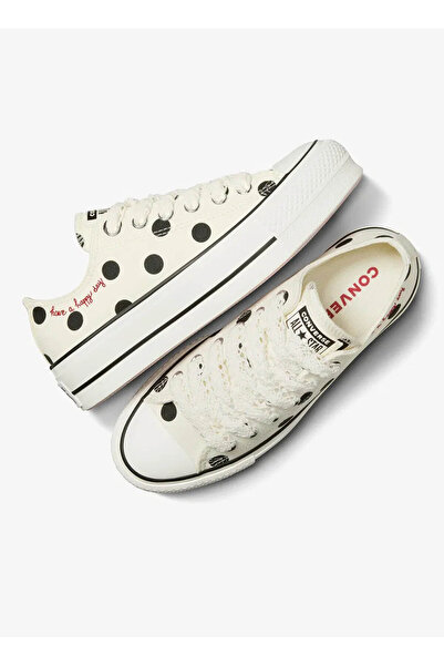 Converse Chuck Taylor All Star Lift Polka Dots Women's Cream Platform Sneaker