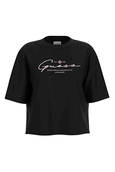 Guess Signature Kadın Aktif Boxy Fit T-Shirt