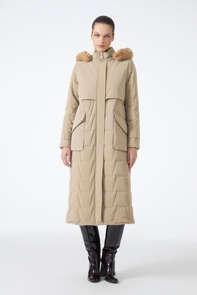 Zühre Önden fermuarlı şişme mont