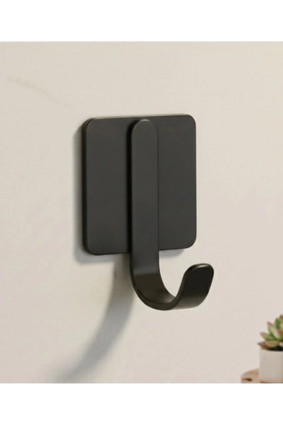 ardini Self Adhesive Hanger Matte Black 03 5 Pieces in a Package