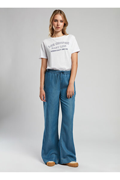 Lee Cooper Ψηλόμεσο φαρδύ γυναικείο τζιν παντελόνι 252 LCF 121026 TERESA CORDELIA LIG