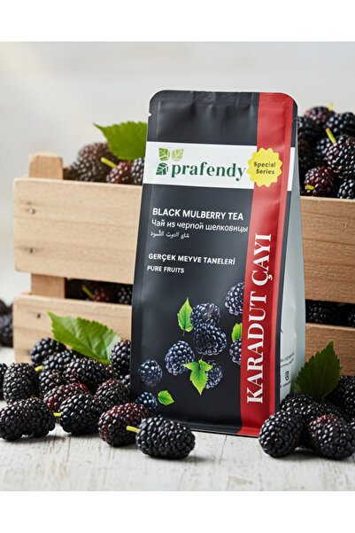 prafendy Karadut Çayı - Doğal Karadut Parçacıklı Yenilebilir Meyve Çayı 250 gr