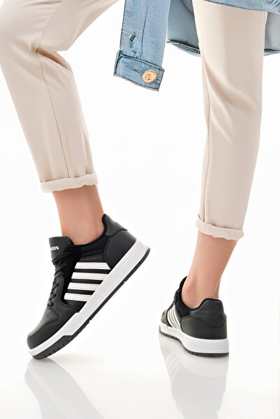 McDark Жіночі чорно-білі кросівки з термопідошвою та шнурівкою