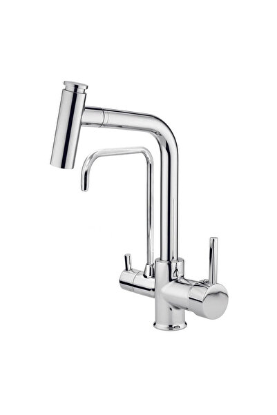 FKN Chrome Color Spiral Brass Sink Faucet - Purified