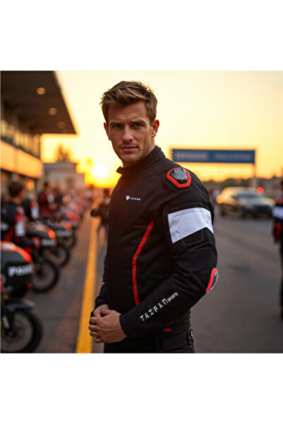 TAIPAN SPORTS Motorcu Montu Omuz Dirsek Ve Sırt Korumalı Rüzgar Geçirmez Suya...