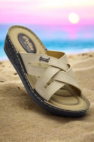 ISPARTALILAR 4551 Orthopedic Sole Daily Women's Slippers Soft Inner Sole