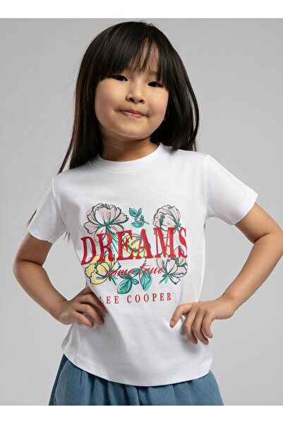 Lee Cooper Τυπωμένο λευκό μπλουζάκι για κορίτσια 252 LCG 242005