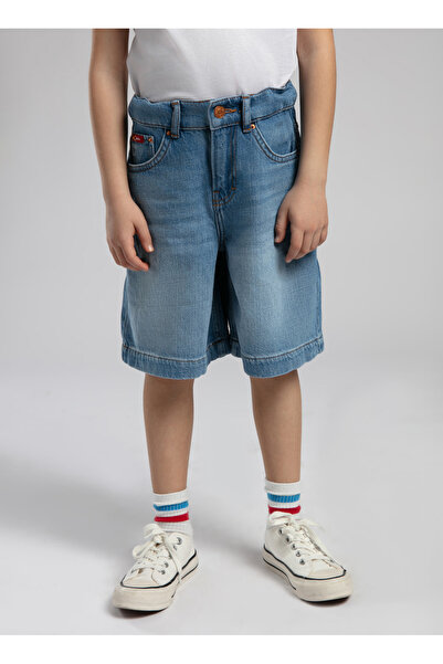 Lee Cooper Normal Bel Rahat Mavi Erkek Çocuk Denim Şort 252 LCB 121004