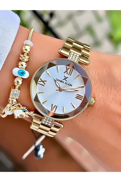 Daniel Klein New Season Cut Glass Waterproof Steel Band Women's Wristwatch