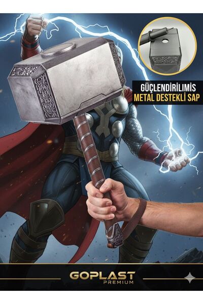 Goplast Premium Mjolnir Thor Çekiç Metal Destekli Güçlendirilmiş Figür Avengers 500gr
