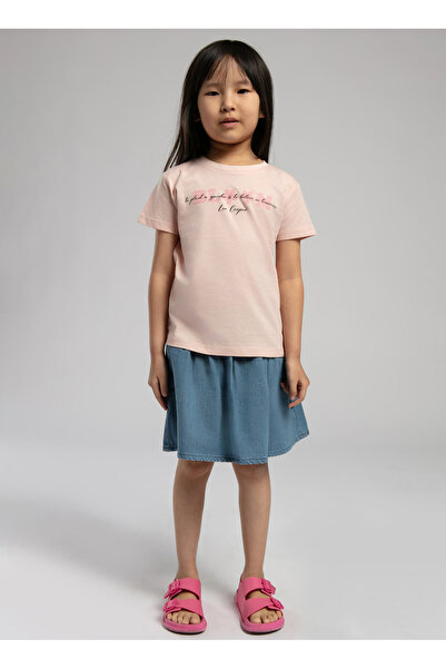 Lee Cooper Печатна розова тениска за момичета 252 LCG 242007