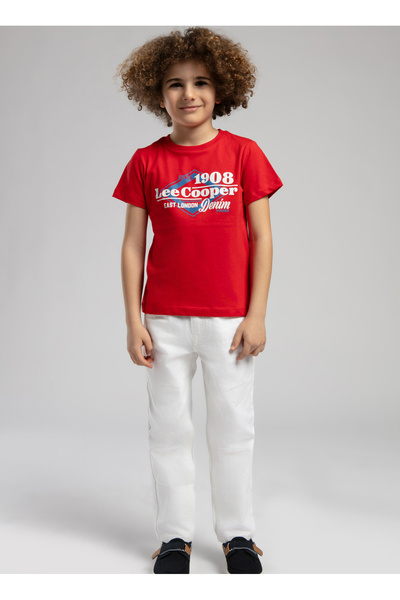 Lee Cooper Printed Red Boy's T-Shirt 252 Lcb 242004