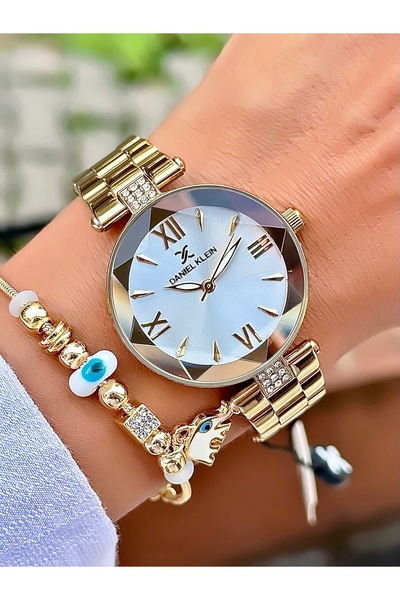 Daniel Klein New Season Cut Glass Waterproof Steel Band Women's Wristwatch