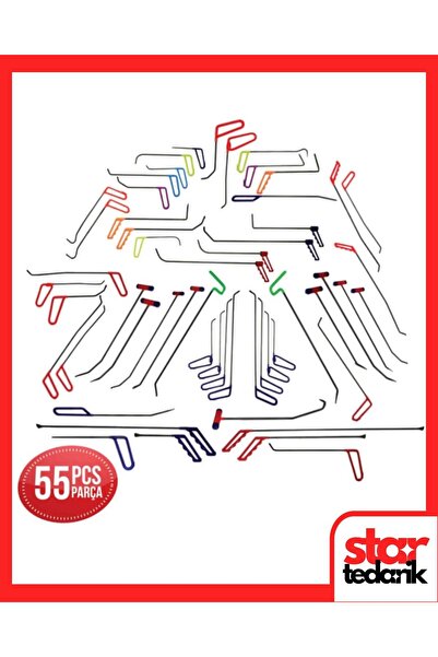 STAR PDR Boyasız Göçük Düzeltme Çubuk Seti 55 Parça