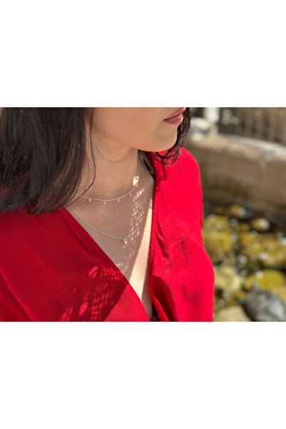 Ayla Colier din argint EMMELINE cu pietre zirconia