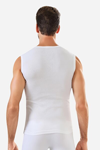 Arma Yıldız Men's Black - White T-Shirt Zero Sleeve V Neck Sleeveless Undershirts 2 Pack 100% Cotton