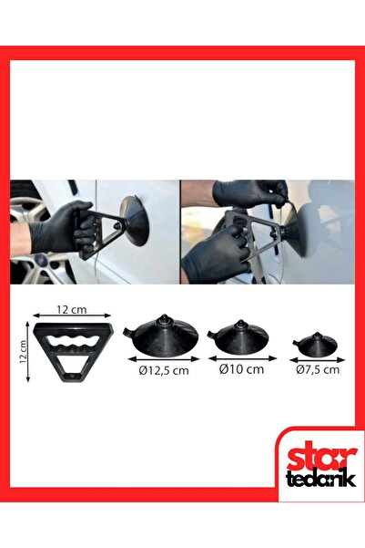 STAR PDR Boyasız Göçük Düzeltme Göçük Çektirme Set Vantuz 1 Adet Sap 3 Adet V...