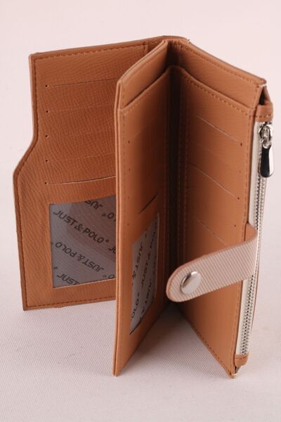 GALB LEATHER Large Size Lakoste Leather Zippered Coin Compartment 20 Card Capacity Women's Wallet LK-1001