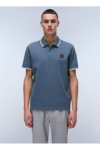 Napapijri NP0A4ID5G1Y1-E-MACAS SS 1 Gri Relaxed Erkek T-Shirt