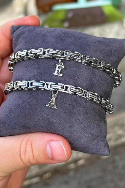 Takı Dükkanı 2Pcs Stainless Steel King Model Bracelet Lover Friend Couple Bracelet Acb02C