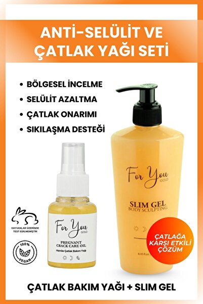 For You Gold Slim Jel (slimgel) Selülit Jeli Ve Çatlak Oluşumunu Azaltmaya Ya...