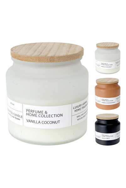 BOYNER EVDE Beyaz Mum Buzlu Cam Kavanozda Kokulu Mum