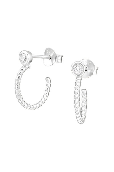 Ayla Cercei din argint ELIRA rotunzi, cu piatra zirconia