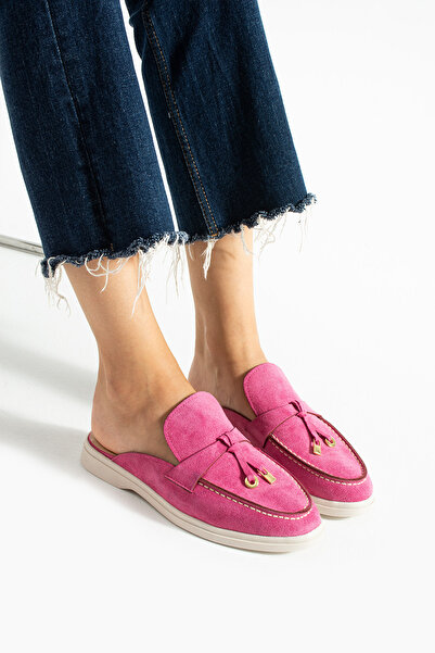 diclepolat Жіночі фушеві замшеві лофери без шнурків Жіночі капці Luna