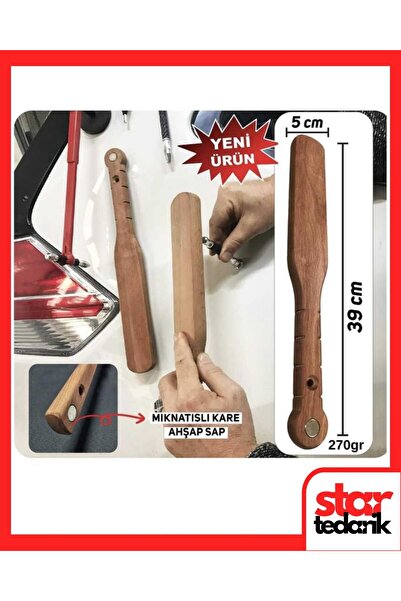 STAR PDR Boyasız Göçük Düzeltme  Ahşap Çekiç  39x5cm Mıknatıslı