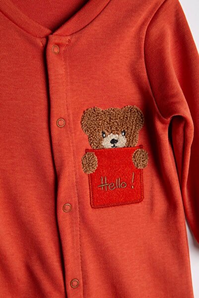 hobbebaby Teddy Bear Embroidered 3 - 24 Months Baby & Kids Cotton Jumpsuit Unisex