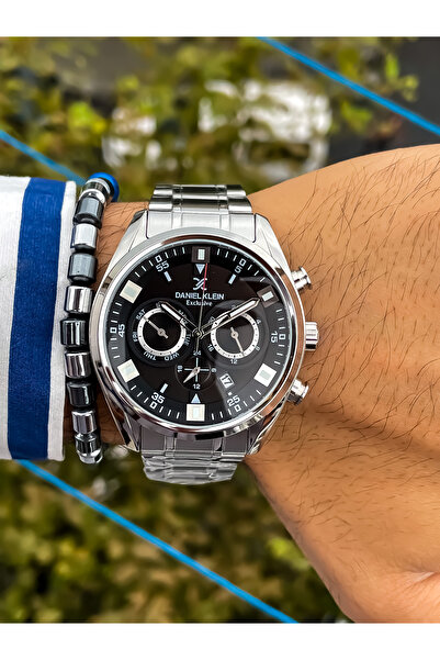 Daniel Klein Original Multifunction All Functions Active Ystainless Steel Men's Watch+ Bracelet Gift