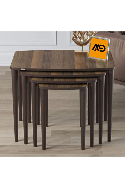 MEDA CONCEPT NİGHT SERİSİ 4 LÜ ZİGON SEHPA GÜRGEN AYAKLI