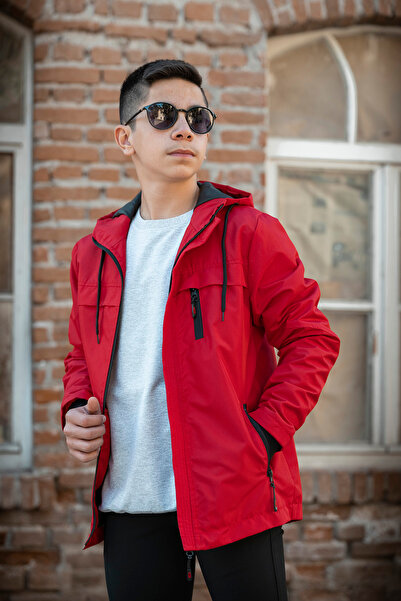 Zaziko Kids Αγόρι με κουκούλα με διπλή τσέπη εποχιακό αδιάβροχο 2016-z