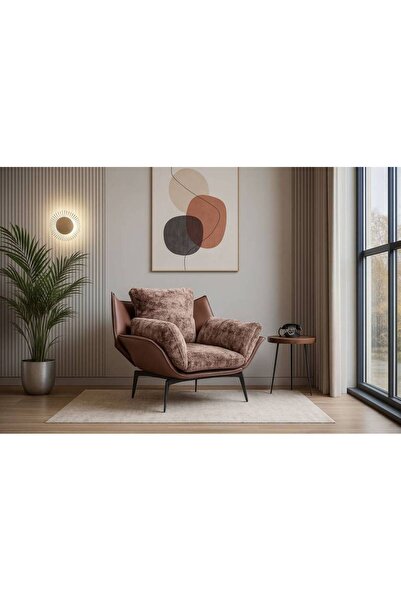 Al Saada Home Relaxing Chair Bouclé - Coffee
