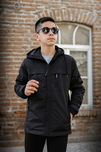 Zaziko Kids Αγόρι με κουκούλα με διπλή τσέπη εποχιακό αδιάβροχο 2016-z