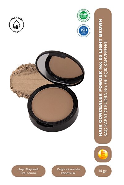 Folixen Suya Dayanıklı Saç & Sakal Kapatıcı Pudra – Dip Boya Etkili- Beyaz Ka...