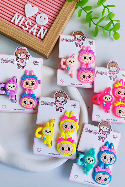 Nisankids Πόρπη με μανταλάκια και κούμπωμα για κορίτσια Labubu (2 κούμπωμα με...