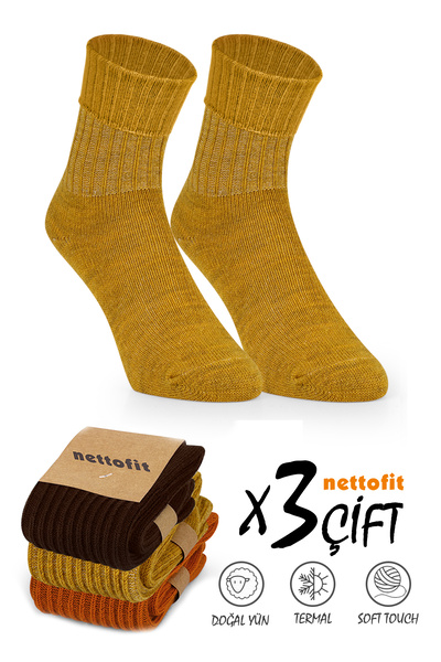 nettofit 3 perechi de șosete de iarnă pentru femei – șosete de iarnă din lână