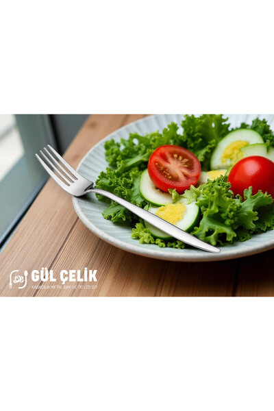 KAVEH Fork Spoon Set 30 Pieces 6 Person Pointed Model 18/0 Quality