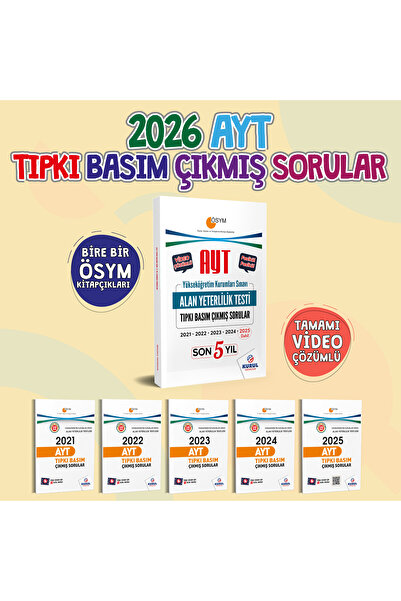 Kurul Yayıncılık 2026 AYT Çıkmış Sorular Son 5 Yıl Tıpkı Basım Denemeleri Vid...