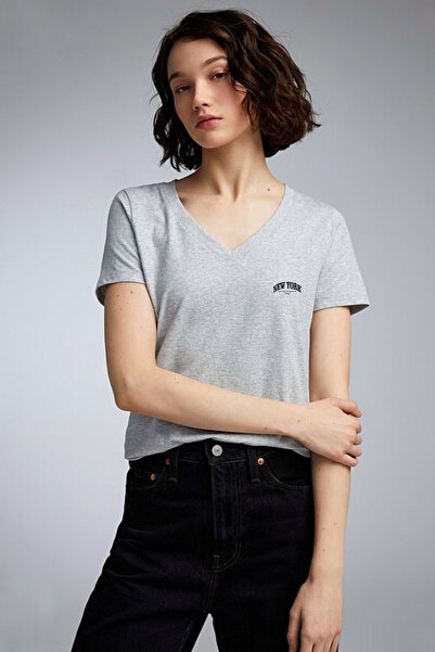 Süperlife Tricou New York cu decolteu în V pentru femei SPR25TSK20