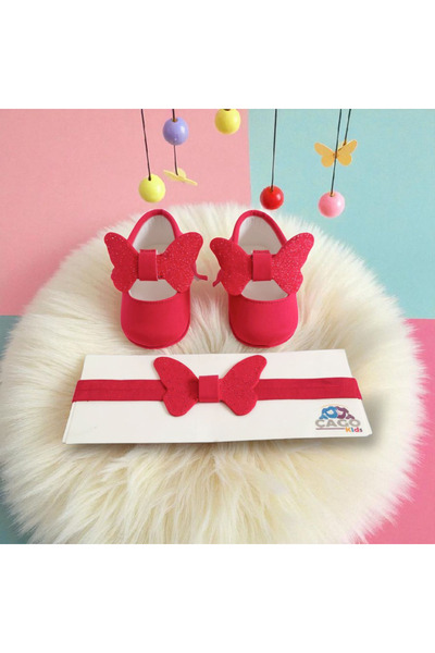 Çago kids First Step Outfit with Shoes, Ankle-Length Hidden Elastic Band, Easy-To-Wear Bandana Set.