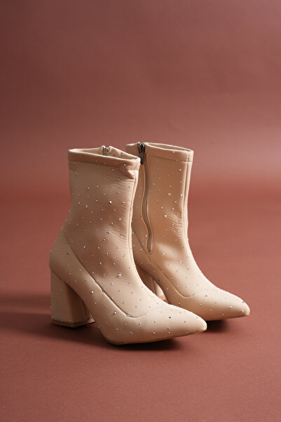 Genel Markalar Astrella Bej Taşlı Kadın Bilek Boy Bot