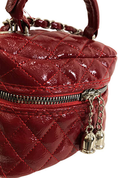 ÇANTİGOO Kapitone Desenli Mini Oval Kutu Kadın El Ve Omuz Çanta