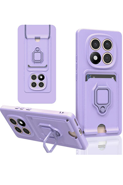 NewFace حافظة سيليكون SPTRNS لهاتف شاومي ريدمي نوت 14 برو بلس مع حامل بطاقات ...