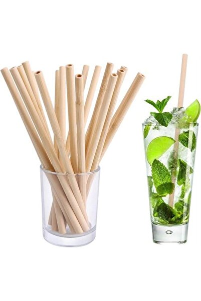 wallartkon Tohana Bamboo Straws 10 Pieces Diameter 6 Mm - Length 20 Cm