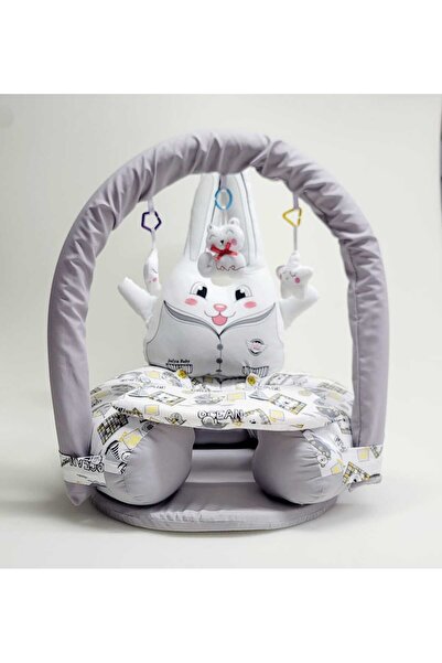 JULYA KİDS وسادة جلوس للأطفال - كرسي تعلم مع لعبة مسند للظهر