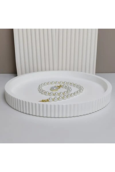 Zigzag Home Διακοσμητικό στρογγυλό ριγέ πιάτο, δίσκος, μπολ, οργανωτής, πολλαπλών χρήσεων, δίσκος παρουσίασης