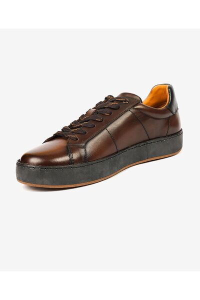 Greyder Erkek Kahverengi Hakiki Deri Sneaker Ayakkabı 4K1UA17860